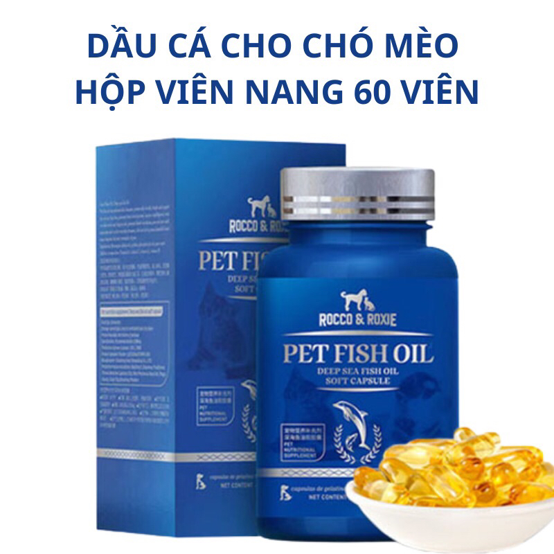 Viên dầu cá pet fish oil cho chó mèo
