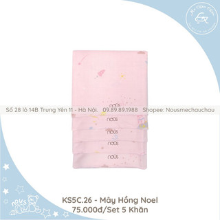 Set 5 khăn sữa lụa lapomme , khăn sữa nous Xô dành cho bé