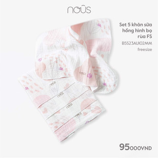 Set 5 khăn sữa lụa lapomme , khăn sữa nous Xô dành cho bé