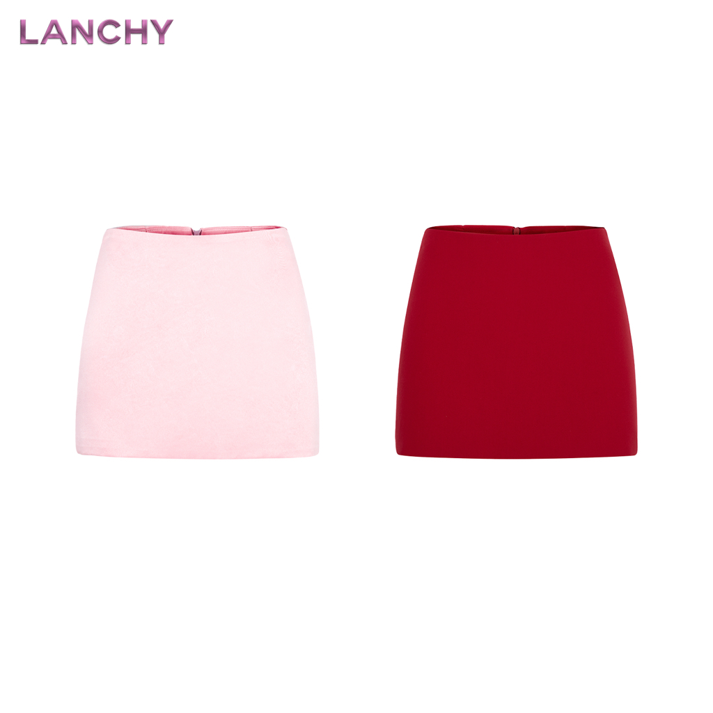 Chân váy ngắn tặng kèm quần bảo hộ LANCHY Candy Blush/ Rose Rouge Mini Skirt