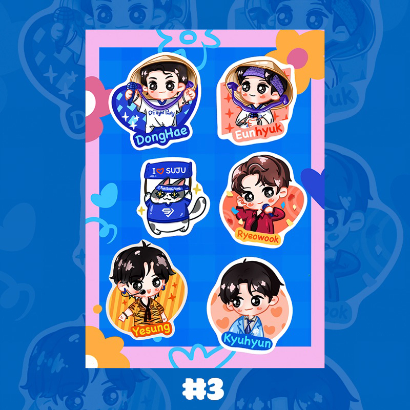 Sticker Super Junior #3 - hologram óng ánh chống nước