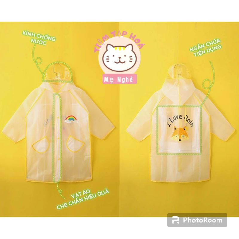 Áo Mưa Vui Vẻ  - Áo mưa trẻ em cao cấp, chất liệu EVA cho bé