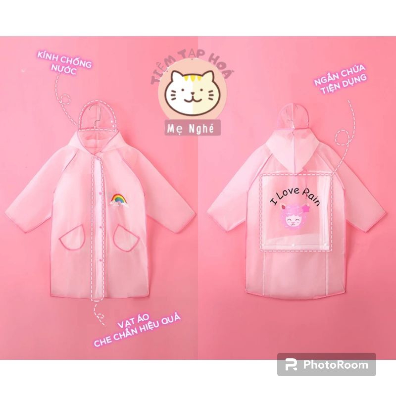 Áo Mưa Vui Vẻ  - Áo mưa trẻ em cao cấp, chất liệu EVA cho bé