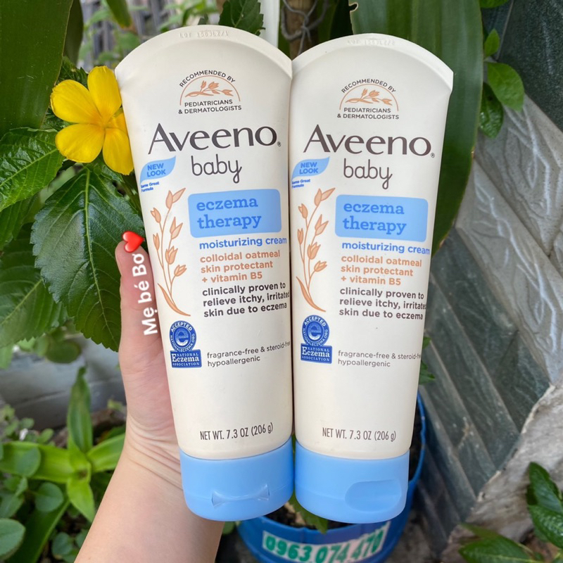 Kem nẻ, tràm sữa Aveeno Eczema Therapy dành cho da nhạy cảm của bé, kem dưỡng Aveeno Body Lotion
