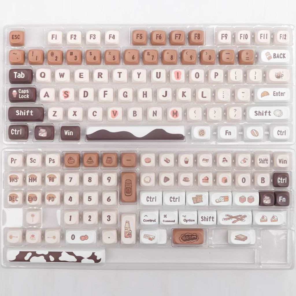 Nút bàn phím cơ coffee bean PBT keycap - MOA profile - 139 nút