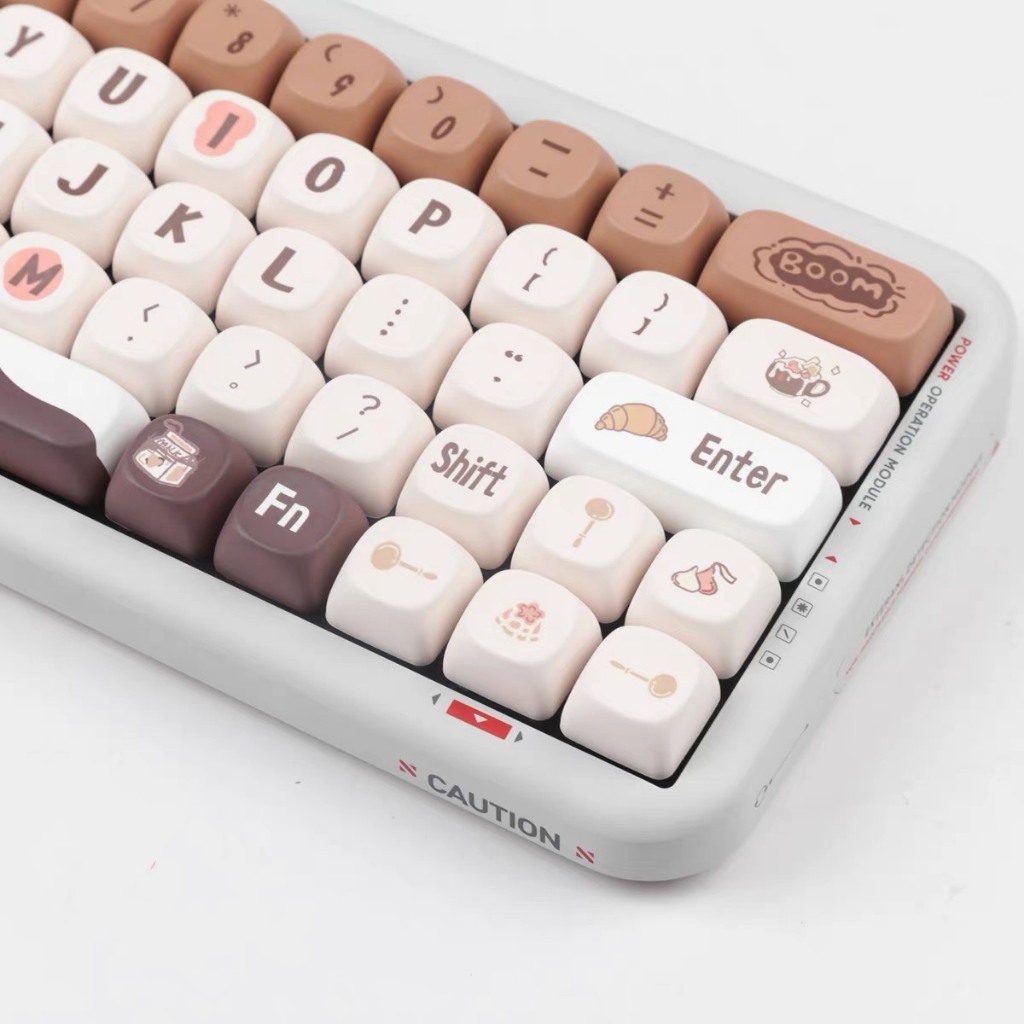 Nút bàn phím cơ coffee bean PBT keycap - MOA profile - 139 nút