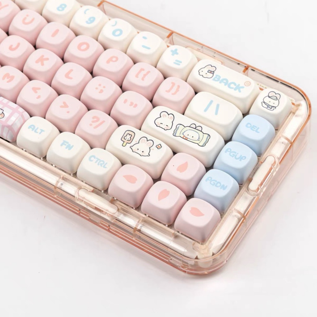 Nút bàn phím cơ Toffy Rabbit PBT keycap - MOA profile - 139 nút