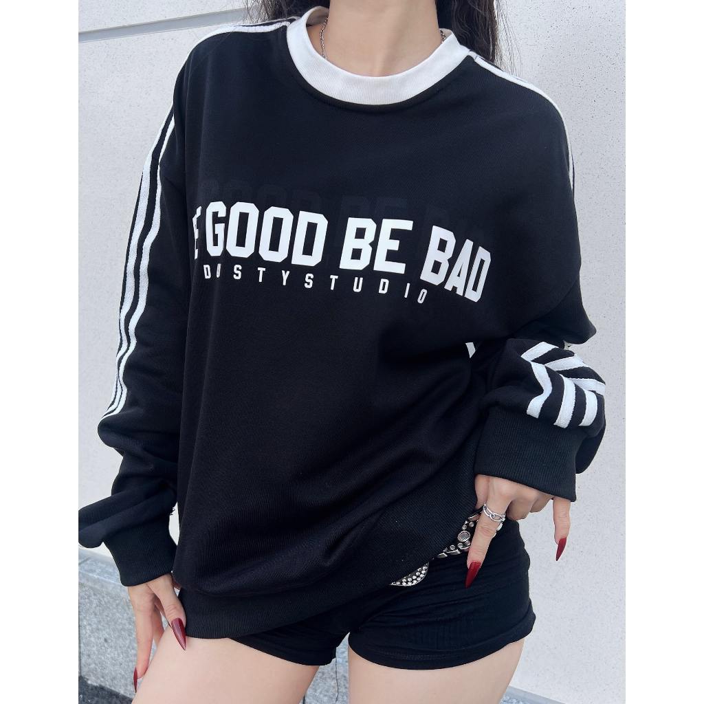 Áo Sweater Nam Nữ DUSTY STUDIO Phối 3 Sọc Nỉ Chân Cua hình in cao thành phong cách trẻ trung cá tính