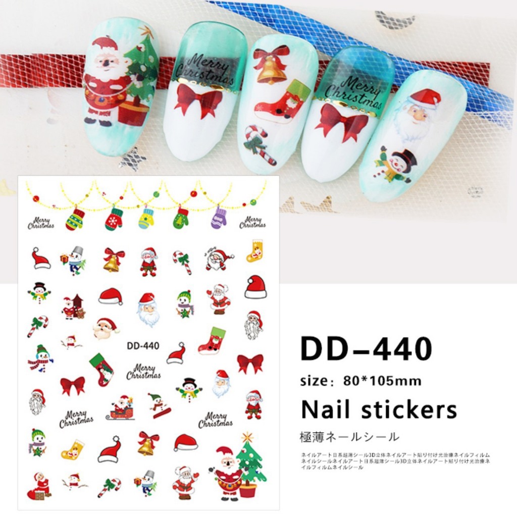 Sticker Dán Móng Noel mới
