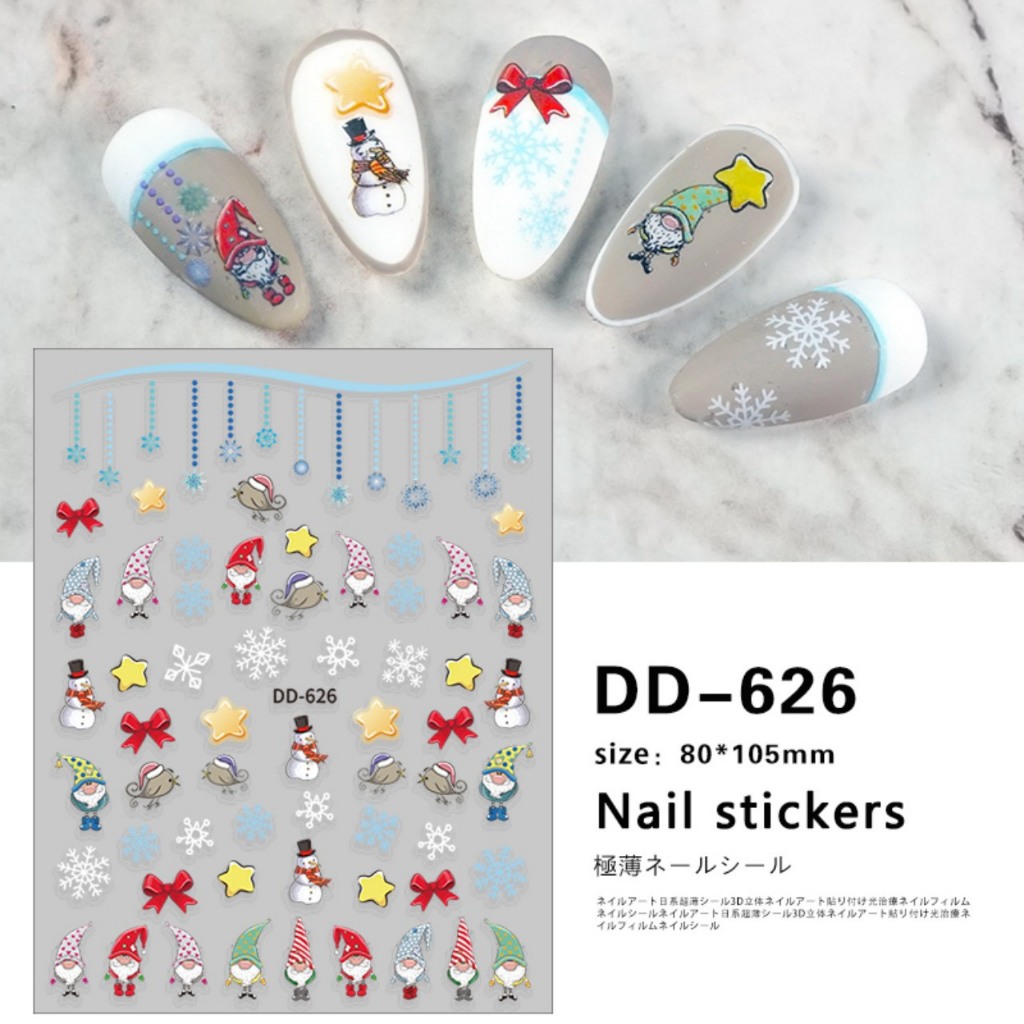 Sticker Dán Móng Noel mới
