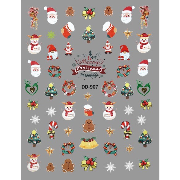 Sticker Dán Móng Noel mới