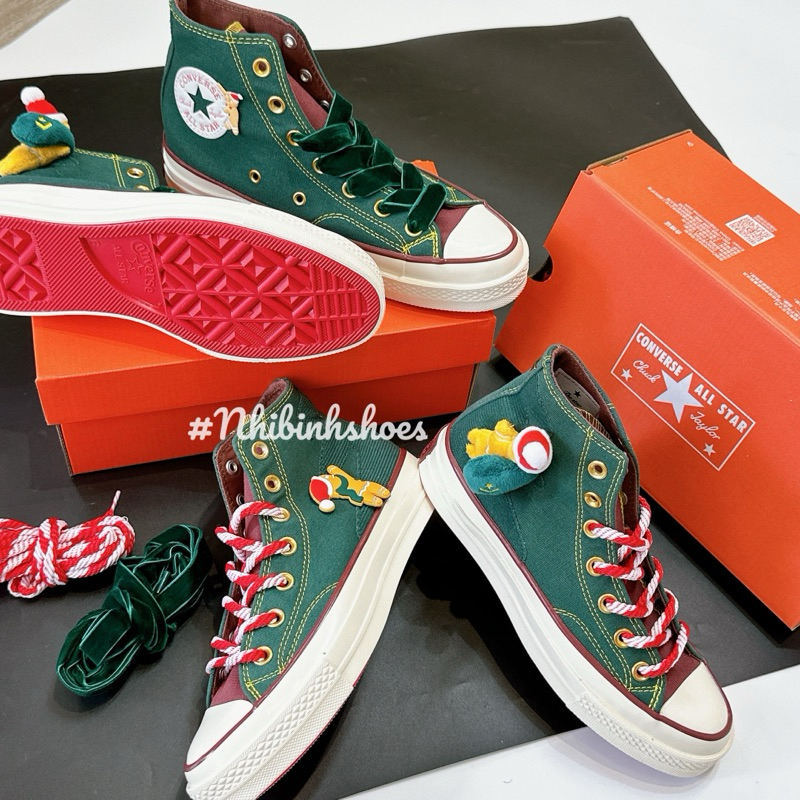 ⚡️BEST QUALITY⚡️Giày thể thao conver giáng sinh full box kèm thú bông