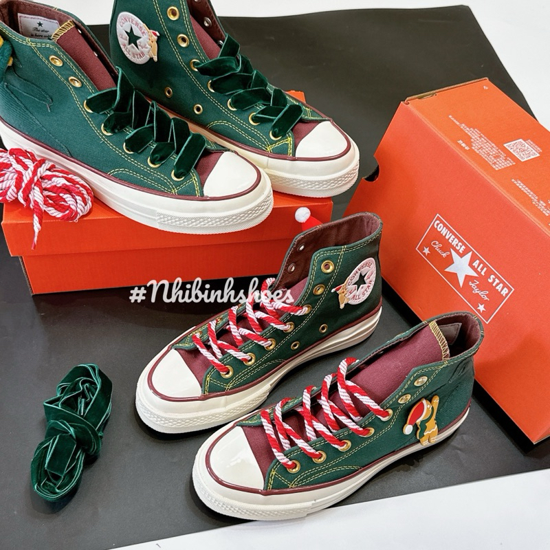 ⚡️BEST QUALITY⚡️Giày thể thao conver giáng sinh full box kèm thú bông