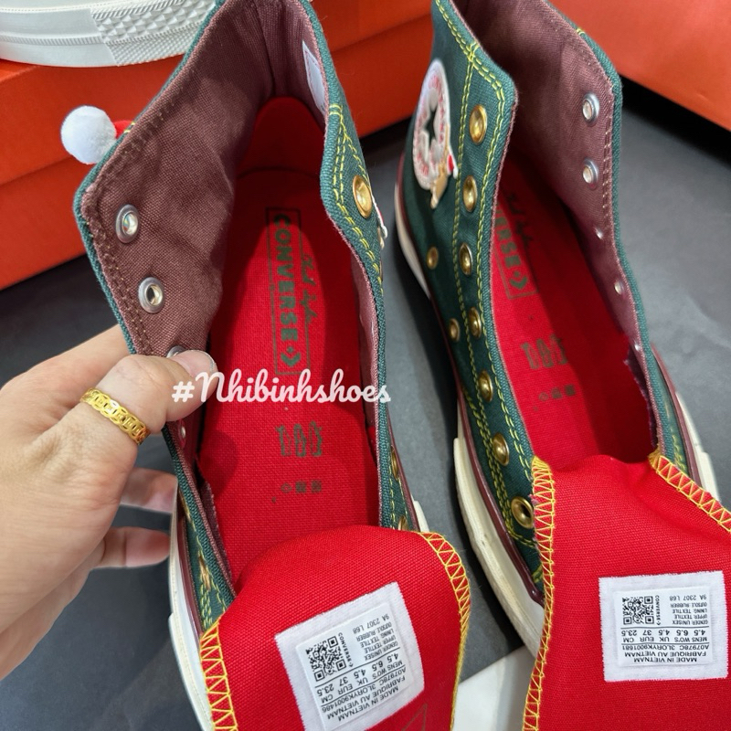 ⚡️BEST QUALITY⚡️Giày thể thao conver giáng sinh full box kèm thú bông