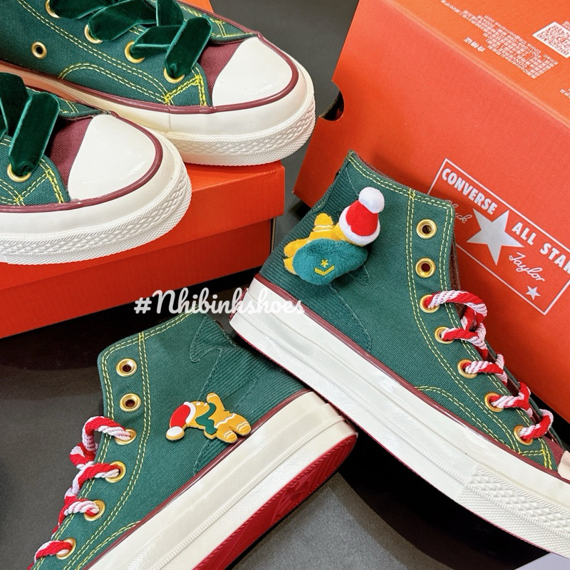 ⚡️BEST QUALITY⚡️Giày thể thao conver giáng sinh full box kèm thú bông