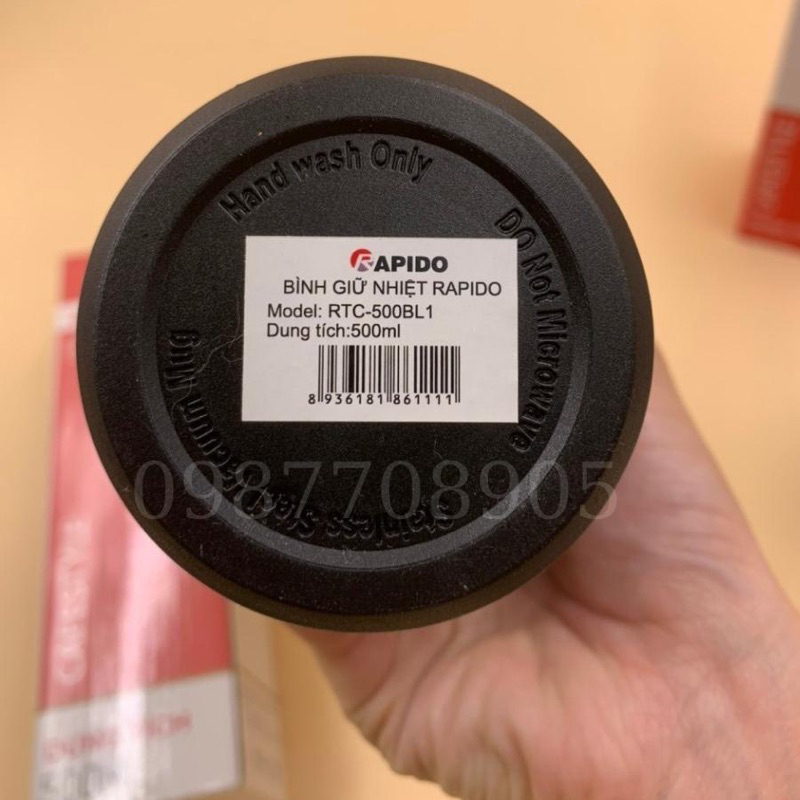 ❗❗ Bình Giữ Nhiệt Rapido Chính Hãng RTC- 500BL2 ❗❗❗