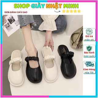 Dép sục Lolita quai nhún da lì 3f cực xinh