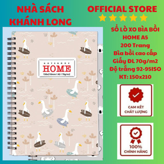 Sổ lò xo bìa bồi cao cấp Home A5