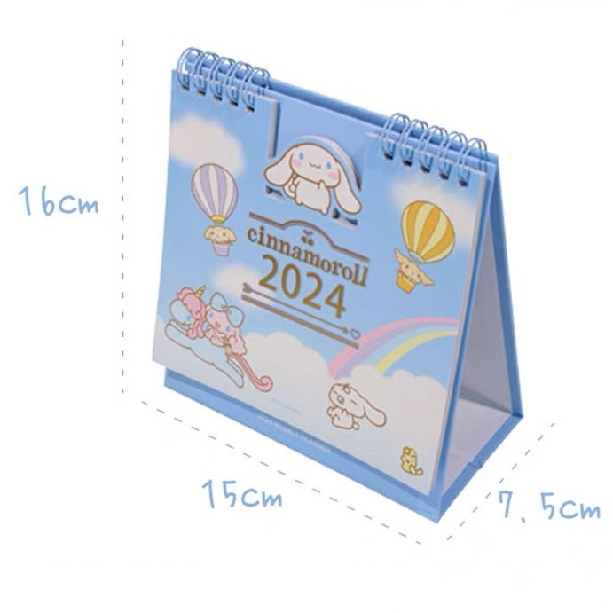 Lịch Để Bàn 2024 Nhân Vật Hoạt Hình Đáng Yêu Kuromi Melody Cinnamoroll