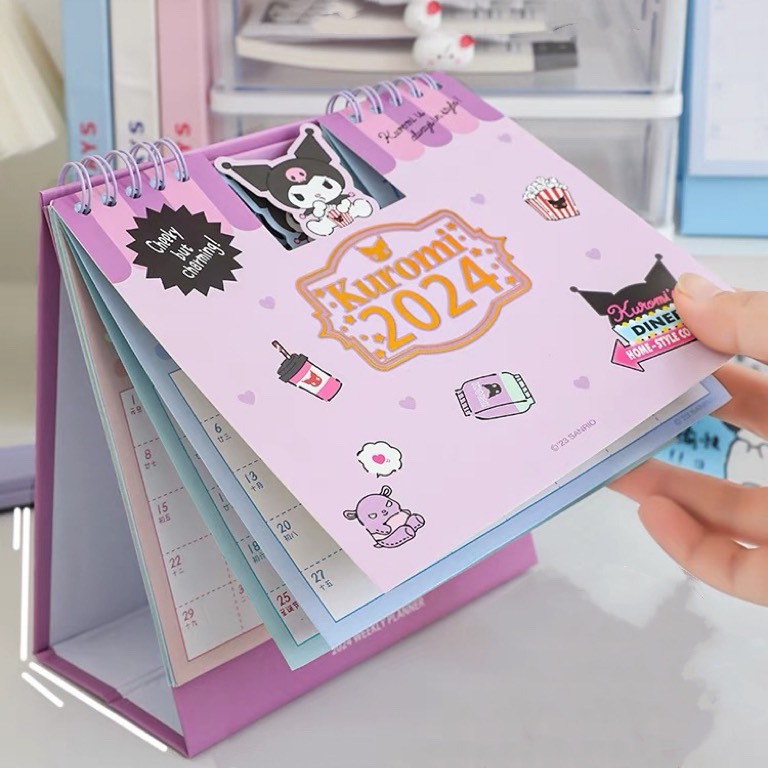 Lịch Để Bàn 2024 Nhân Vật Hoạt Hình Đáng Yêu Kuromi Melody Cinnamoroll
