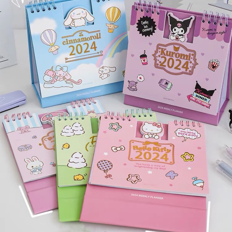 Lịch Để Bàn 2024 Nhân Vật Hoạt Hình Đáng Yêu Kuromi Melody Cinnamoroll