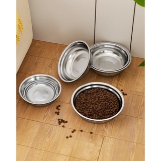  Bát ăn inox cho chó mèo thú cưng size 13cm và 19cm