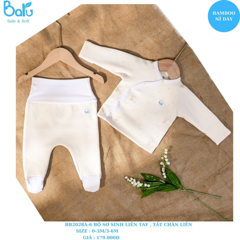Baru - Bộ sơ sinh liền tay tất chân liền