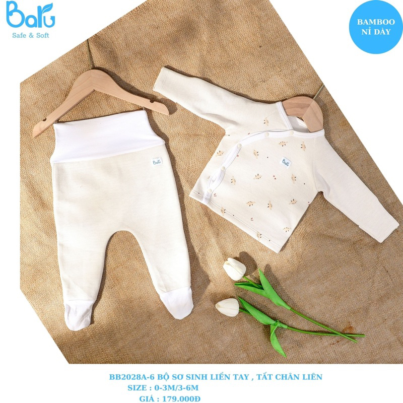 Baru - Bộ sơ sinh liền tay tất chân liền