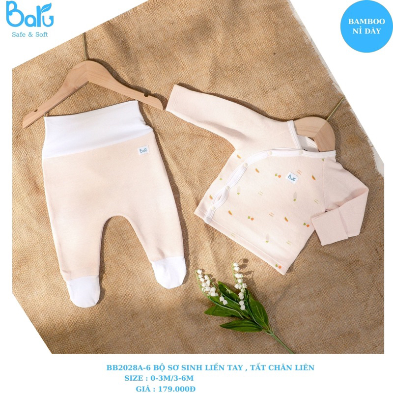 Baru - Bộ sơ sinh liền tay tất chân liền