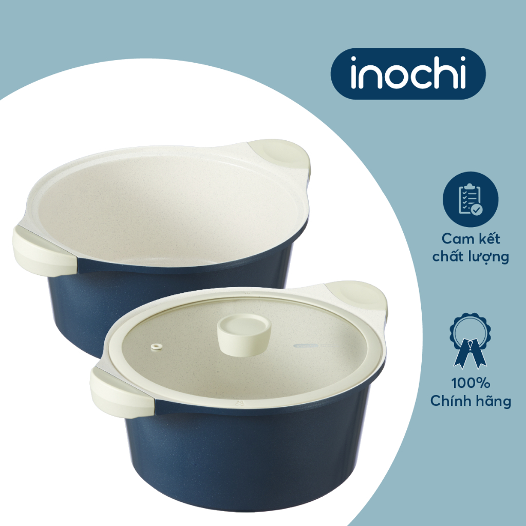 Nồi vân đá Inochi - Omi Simple size 20cm, 24cm, 28cm