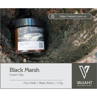Sáp vuốt tóc valiant - black marsh - cream clay - 113g