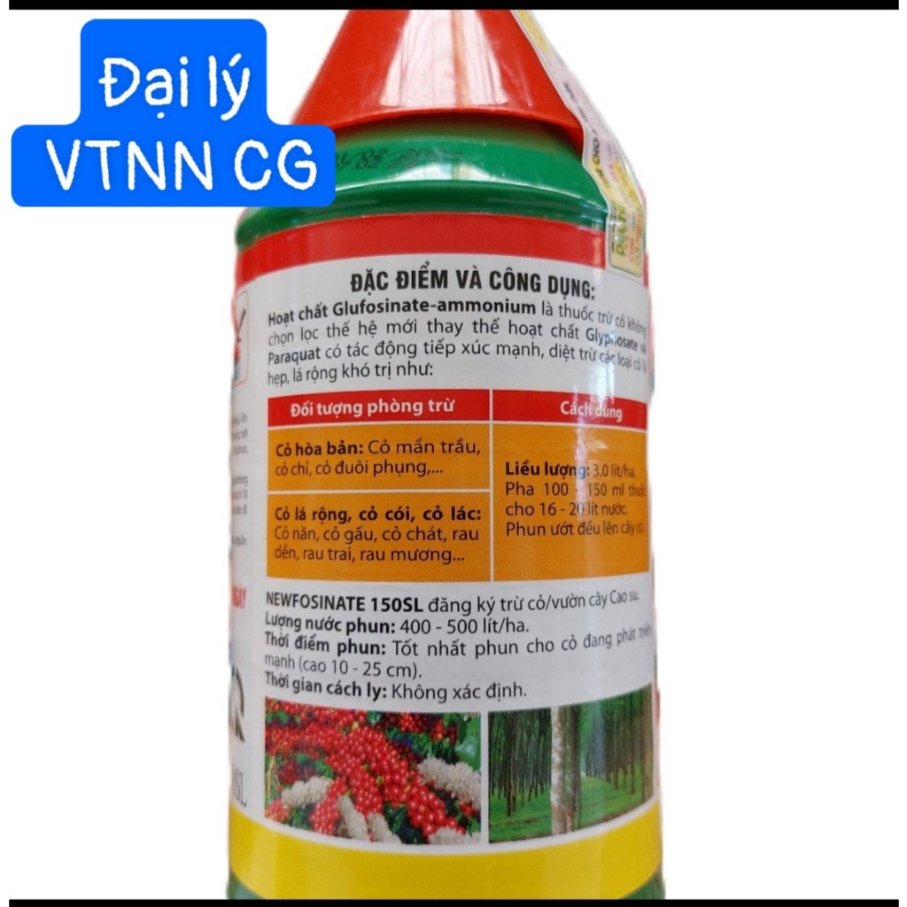 THUỐC TRỪ CỎ TRÂU RỪNG ĐEN COMBO 5 CHAI 900ML -DIỆT CỎ DẠI TẬN GỐC-150SL