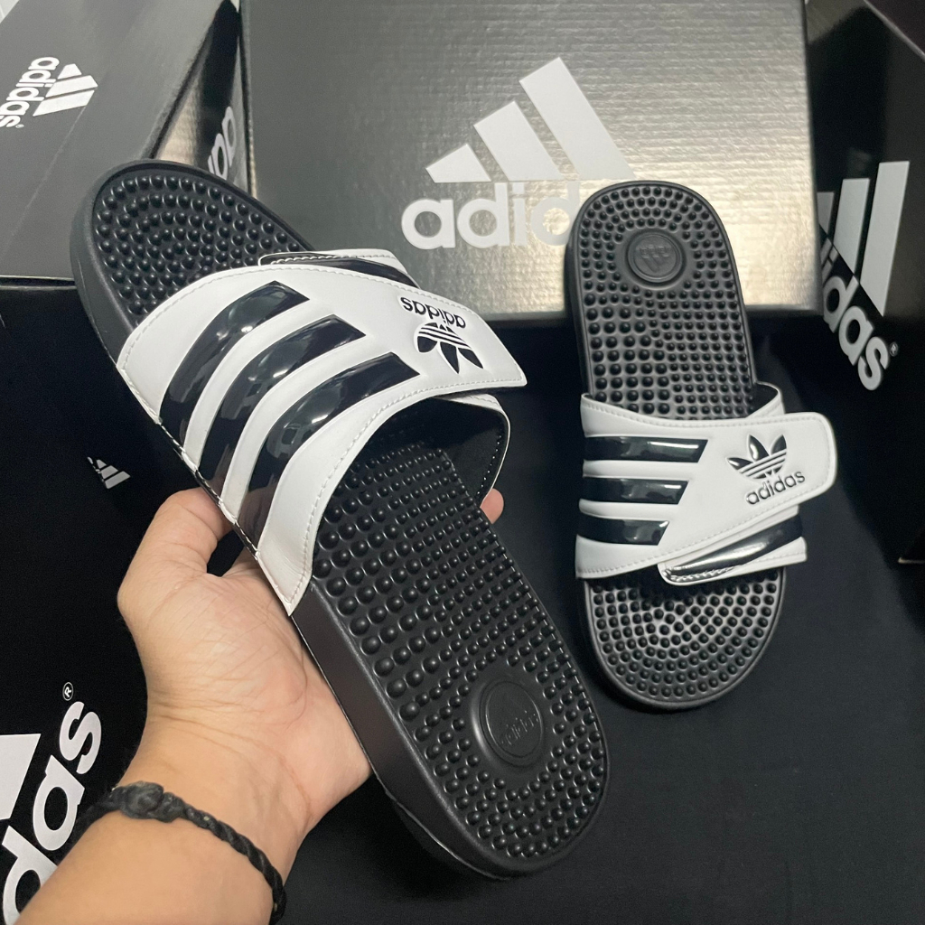 Dép quai ngang massage mát-xa nam nữ Adidas có gai mềm, chống trơn trượt/ Dép Adidas adissage 2023