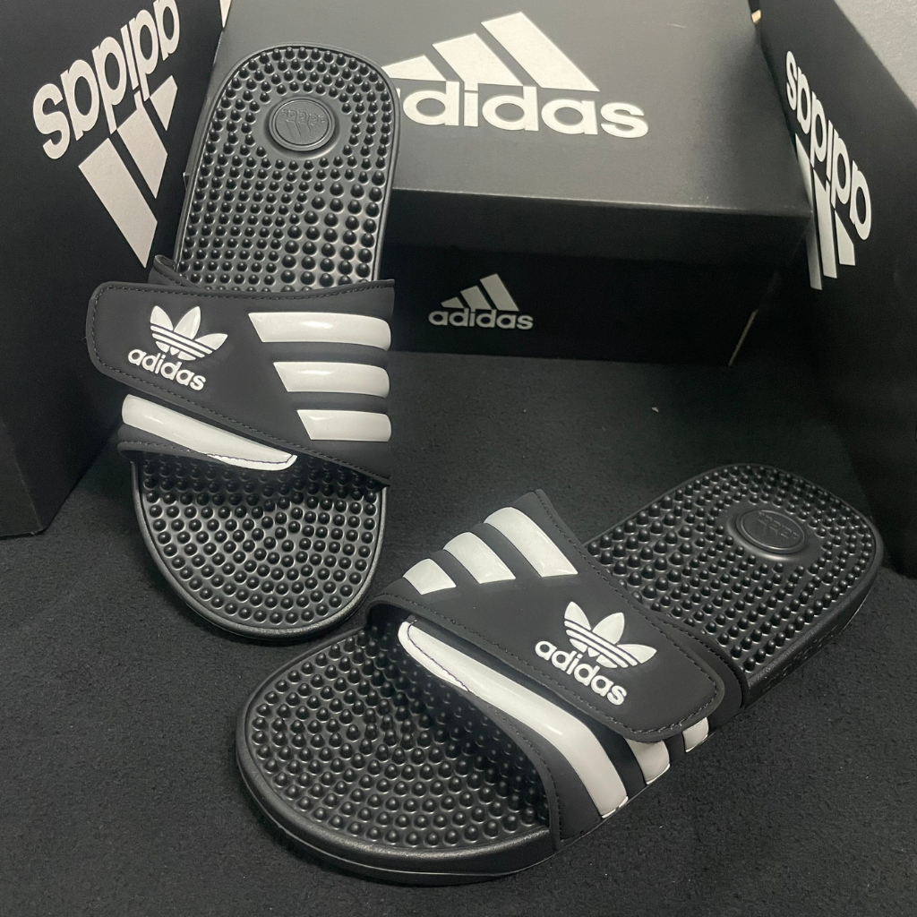 Dép quai ngang massage mát-xa nam nữ Adidas có gai mềm, chống trơn trượt/ Dép Adidas adissage 2023