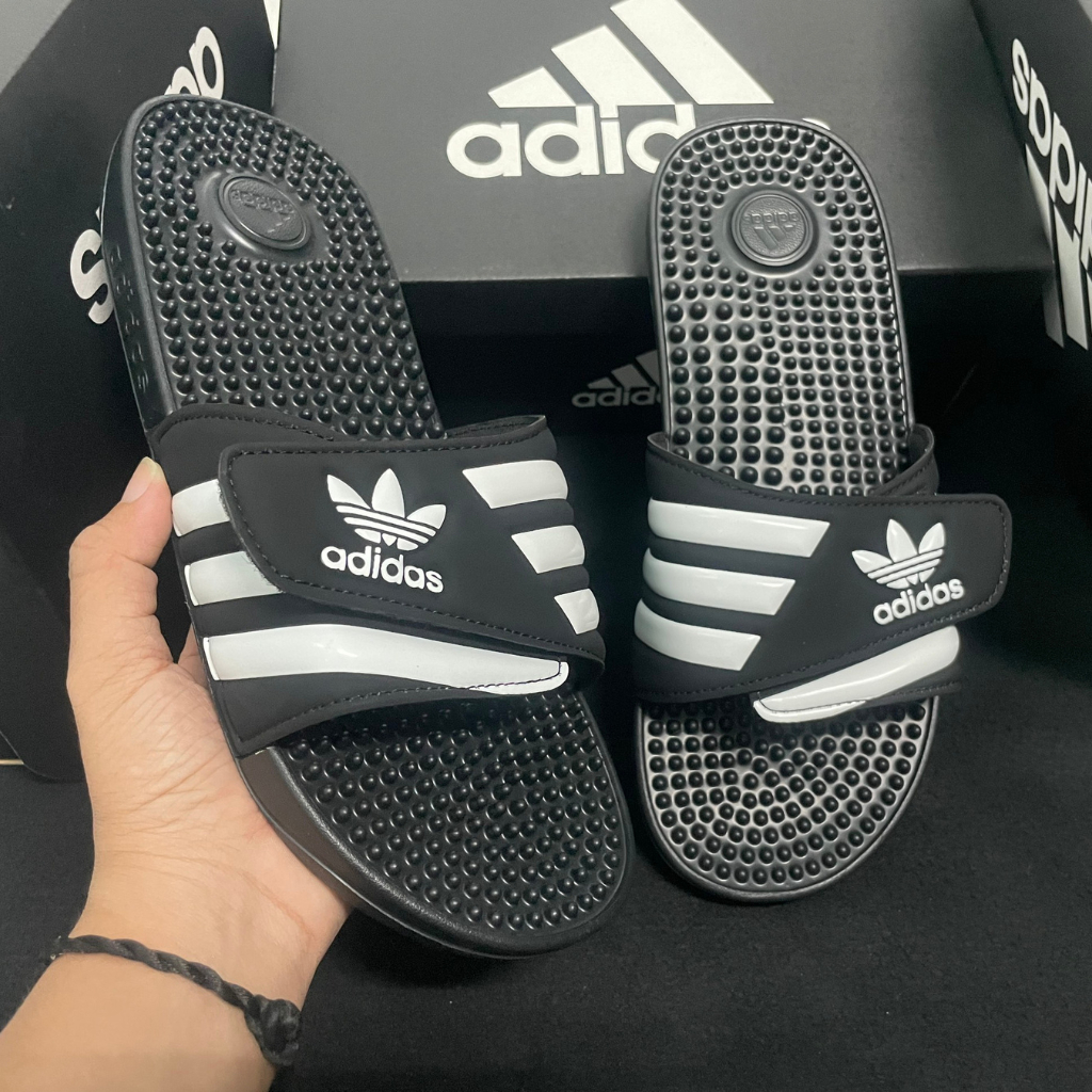 Dép quai ngang massage mát-xa nam nữ Adidas có gai mềm, chống trơn trượt/ Dép Adidas adissage 2023