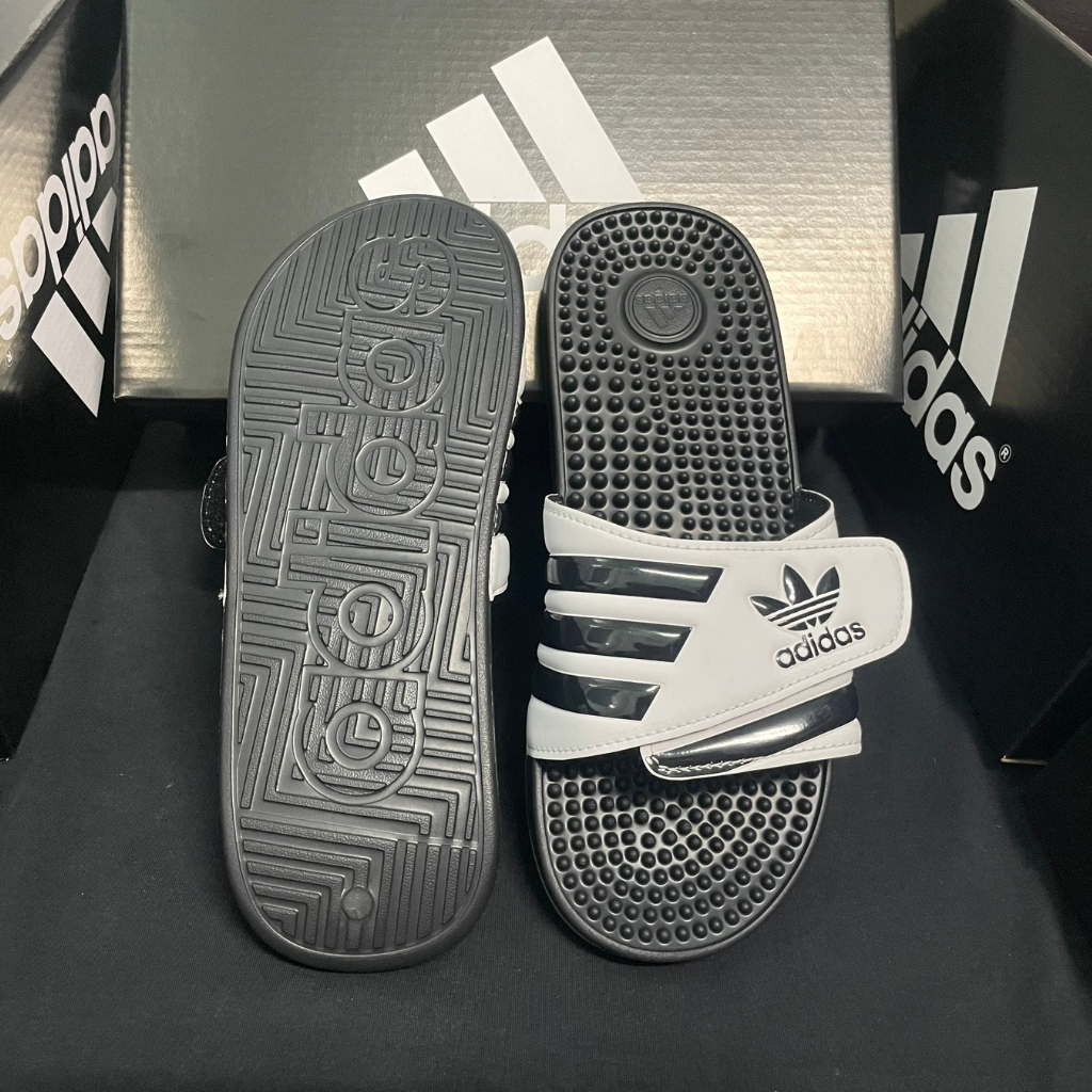 Dép quai ngang massage mát-xa nam nữ Adidas có gai mềm, chống trơn trượt/ Dép Adidas adissage 2023