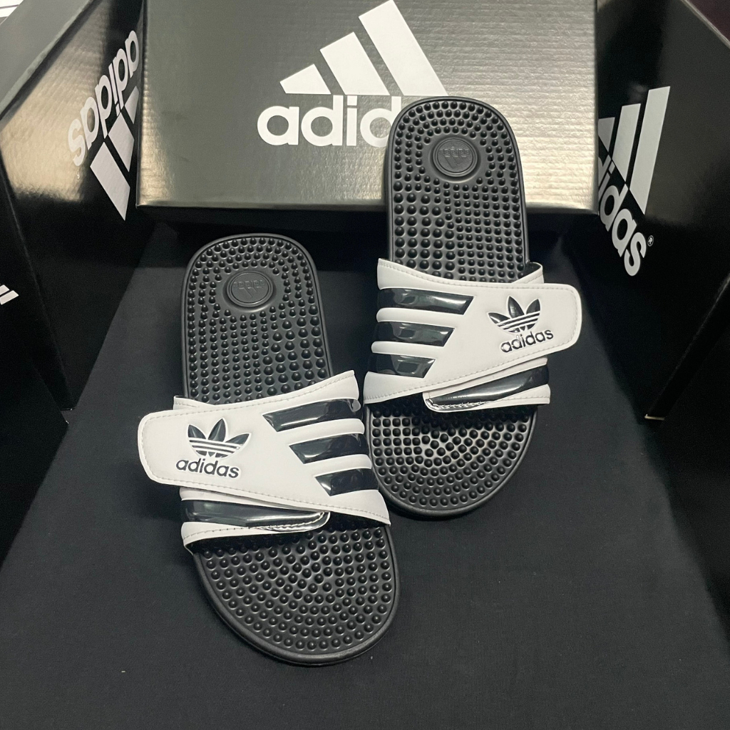 Dép quai ngang massage mát-xa nam nữ Adidas có gai mềm, chống trơn trượt/ Dép Adidas adissage 2023