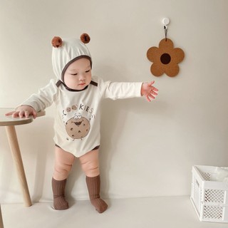 Set body chip kèm mũ yeehoo hoạ tiết cookie cho bé từ 3-15 kg