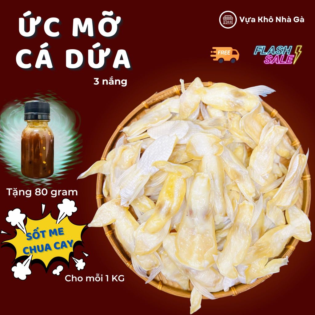 Ức Mỡ Cá Dứa Khô 3 Nắng - Vị Lạt Ăn Rất Ngon Và Béo