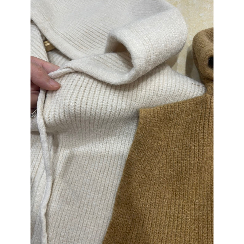 Áo Gile Len mũ kéo khoá cho nữ, hàng loại 1 Quảng Châu chất len dầy mịn + kèm video và ảnh cận chất