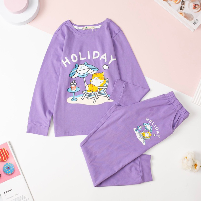 Bộ dài tay in hình size đại cho bé gái 10-16y . Chất cotton chính phẩm mềm mịn, thấm hút mồ hôi