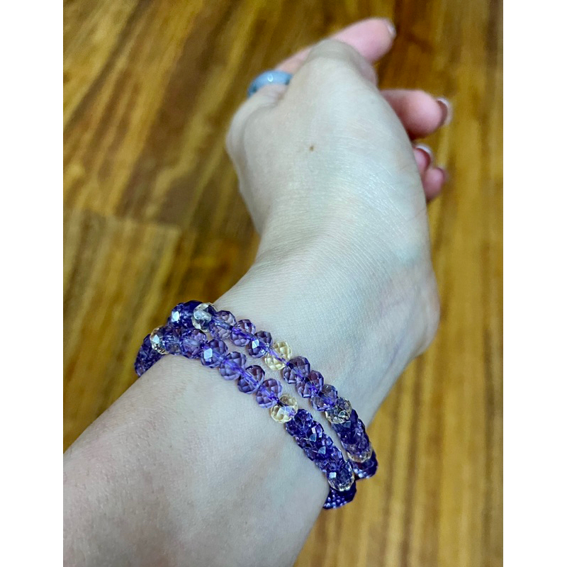 Thạch anh tím, vàng cắt giác trong veo VIP