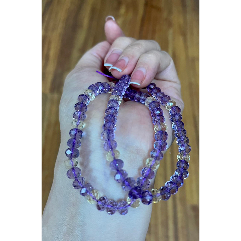 Thạch anh tím, vàng cắt giác trong veo VIP