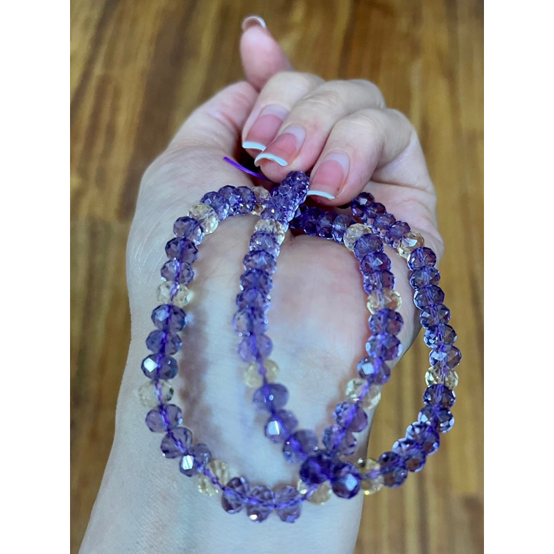 Thạch anh tím, vàng cắt giác trong veo VIP