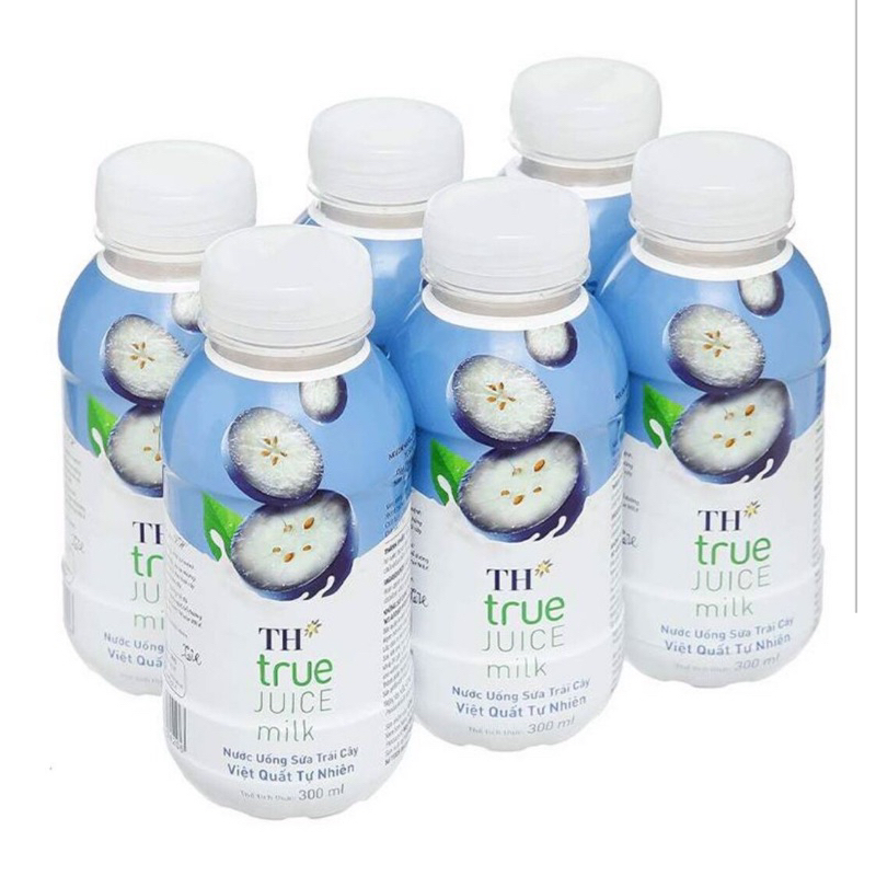 Lốc nước sữa trái cây TH True Joice milk 6 chai 300ml
