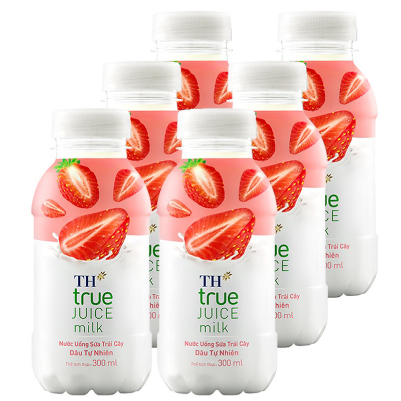 Lốc nước sữa trái cây TH True Joice milk 6 chai 300ml