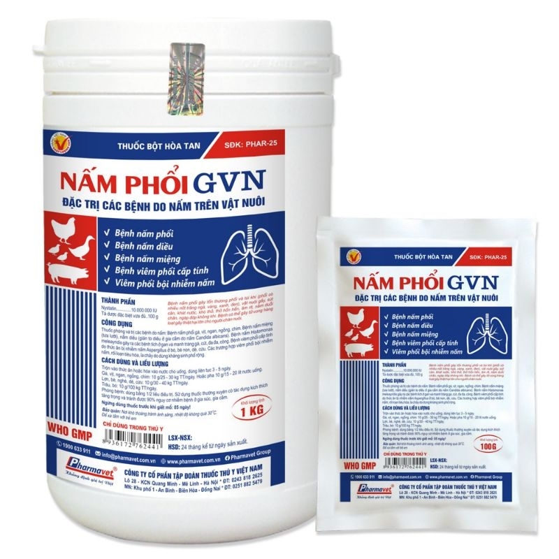 Nấm Phổi GVN 10g Pharmavet