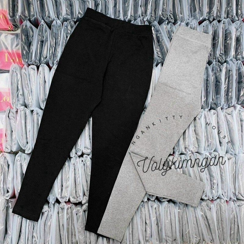 Quần Legging Hàn Quốc Chất Cotton Ôm Trơn