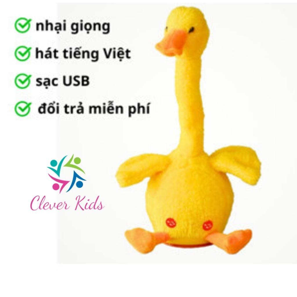 Đồ chơi vịt nhồi bông biết nhảy múa, hát và nhại giọng nói cho bé, kèm combo phụ kiện