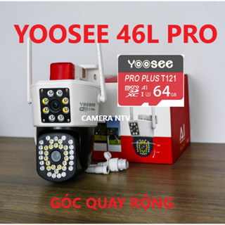  Camera ip Wifi YOOSEE 46L - 2 Mắt xem 2 khung hình - chuẩn FHD siêu nét góc rộng ban đêm xem có màu 
